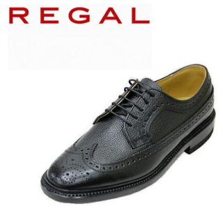 REGAL（リーガル） 2589N 黒色（ブラック）ウィングチップ 革靴 