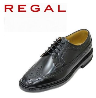 REGAL（リーガル） 2585N 黒色（ブラック）ウィングチップ革靴 ...