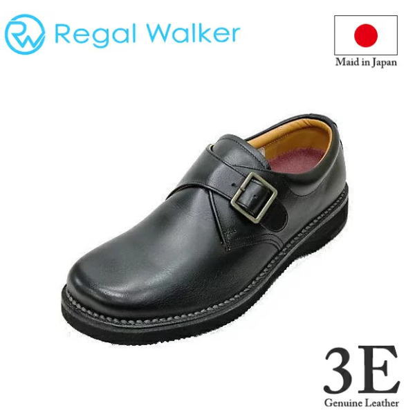 REGAL（リーガル） ウォーカーシューズ JJ25黒（ブラック）AG 3E 革靴 ...